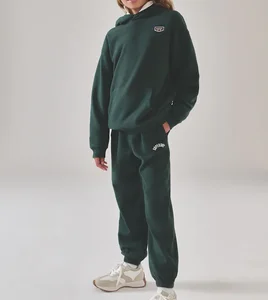 Custom Logo Two Piece Kids Fleece Hoodie and Jogger Set Children Tracksuit Outfit for Boys & Girls Kids Hoodie Tracksuit Sets