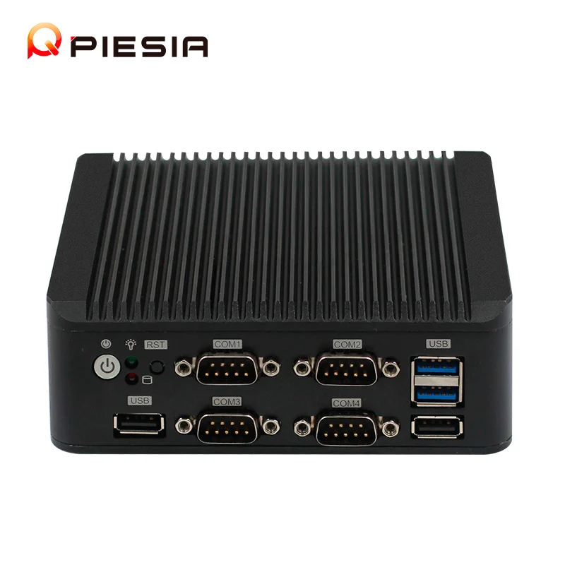 Piesia Celeron J4125 J1900 J6412 Router Mini PC Nano 2 Lan 6Com Quad Core 6USB DDR4 X86 Linux Fanless Ubuntu Thin Client Mini PC
