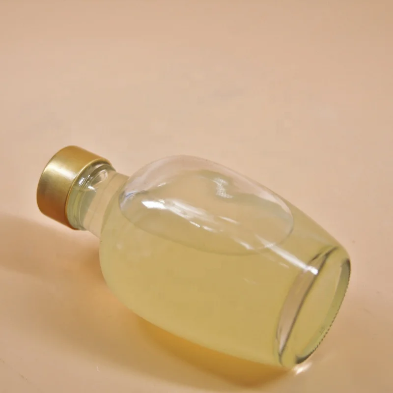 fancy 150ml glass bottles with metal lid for packaging in the stock