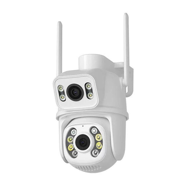 ICSEE 4K 8MP Dual Lens Ai Home Security Network Camera Outdoor Wifi PTZ Night Vision Auto Tracking Cloud SD Card Storage 1-Year