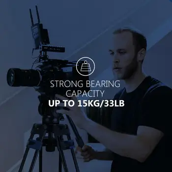 Neewer Professional Heavy Duty Video Tripod, Fluid Drag Head, Support Left/Right Bar Handle for DSLR Cameras Video Camcorders product image