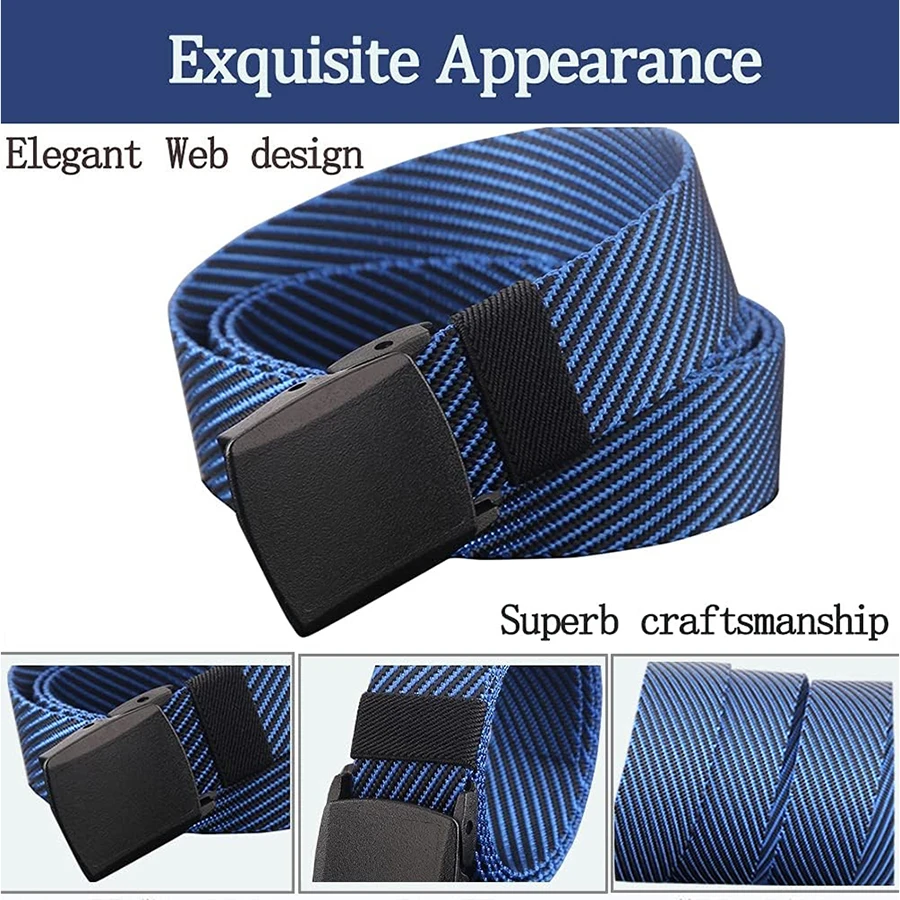 Hot Selling Adjustable Training Men Web Casual Belt with Plastic Buckle Nylon Canvas Strap Adjustable Tactical Belts