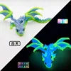 Color luminous big horned dragon 38.5cm