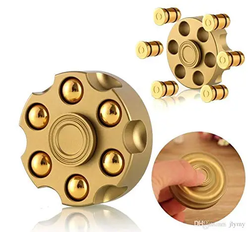 Alloy Brass Revolver Spinner - Stress Relief Toy