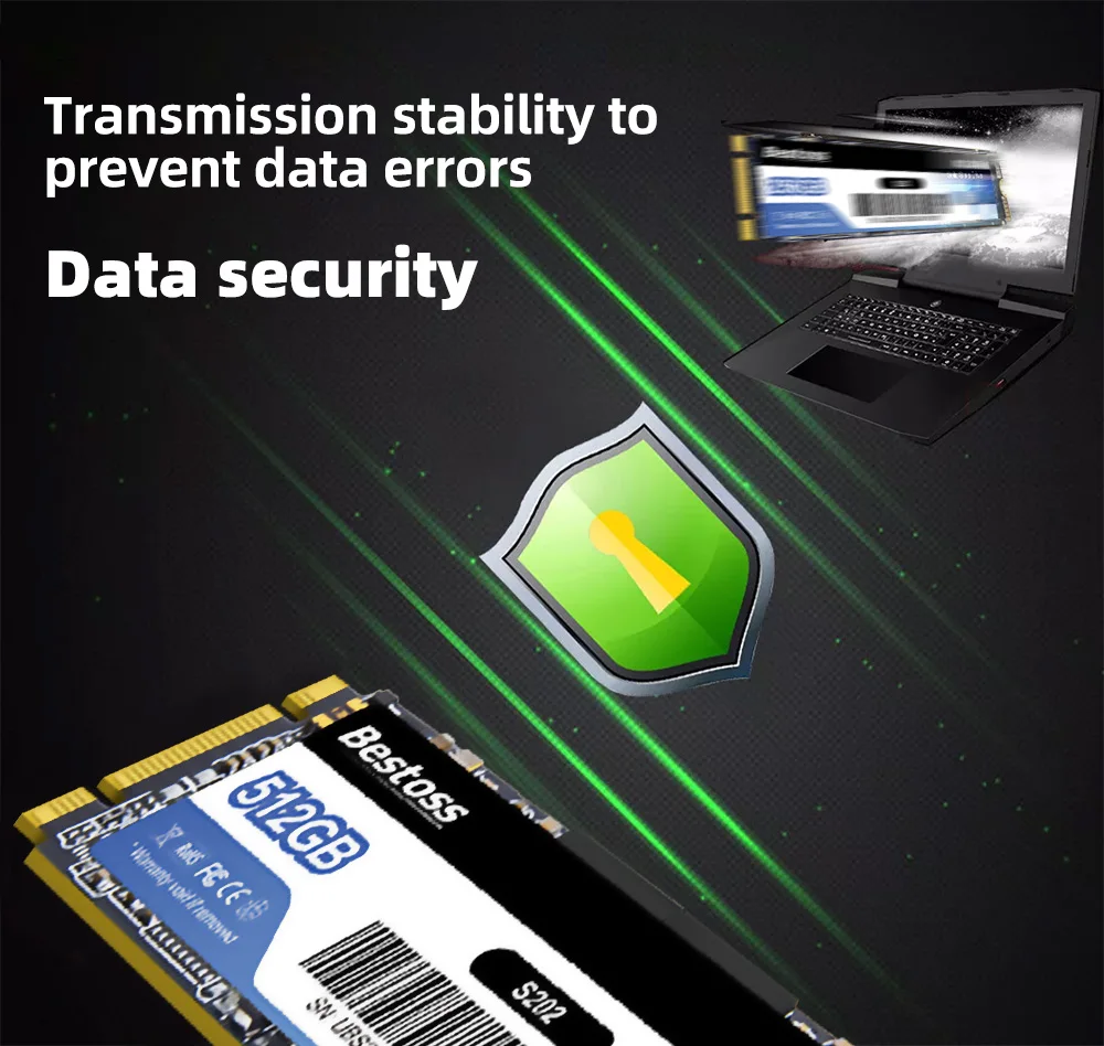 BESTOSS M.2 2280 SSD Interno SATA 3.0 para Laptop OEM NGFF 128GB