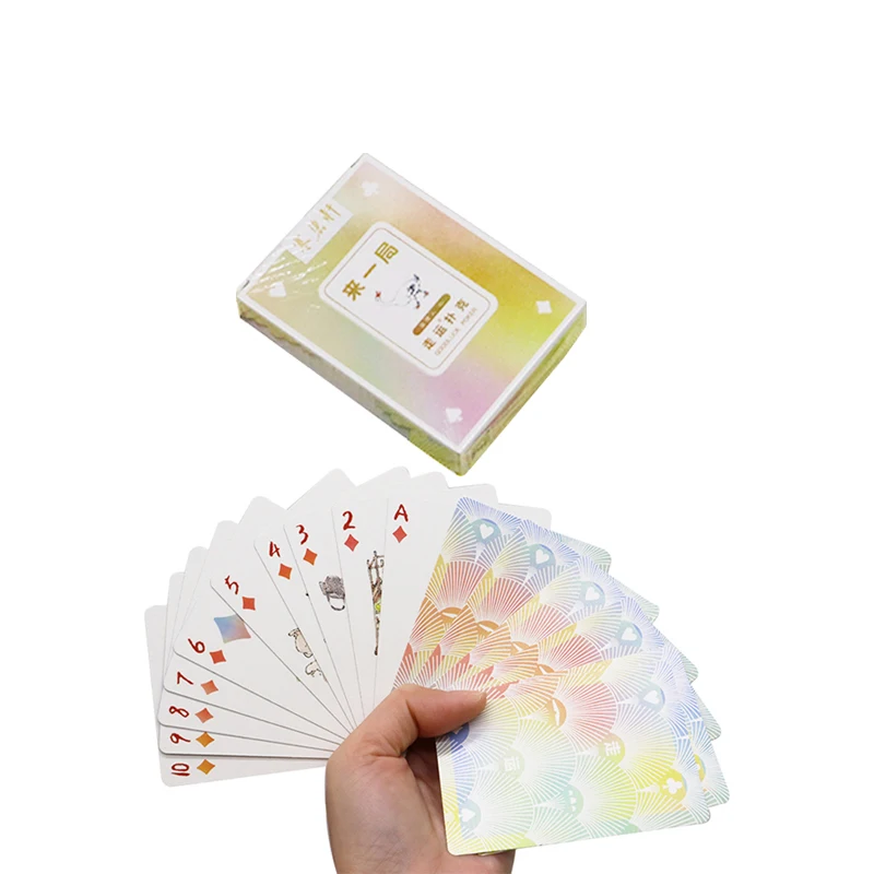 Oem Custom Printed 280gsm Blue Core Paper Cardistry Magic Poker Cards Personalized Design Luxury Playing Cards
