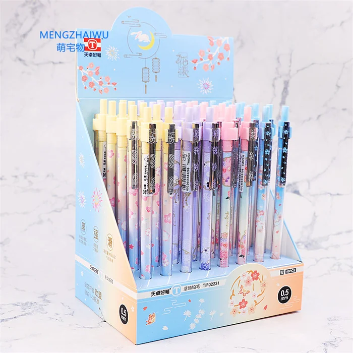 Китай, школьные канцелярские товары, экспорт, милые цветы для девочек, милая роскошь 2b механический карандаш 0,5 мм