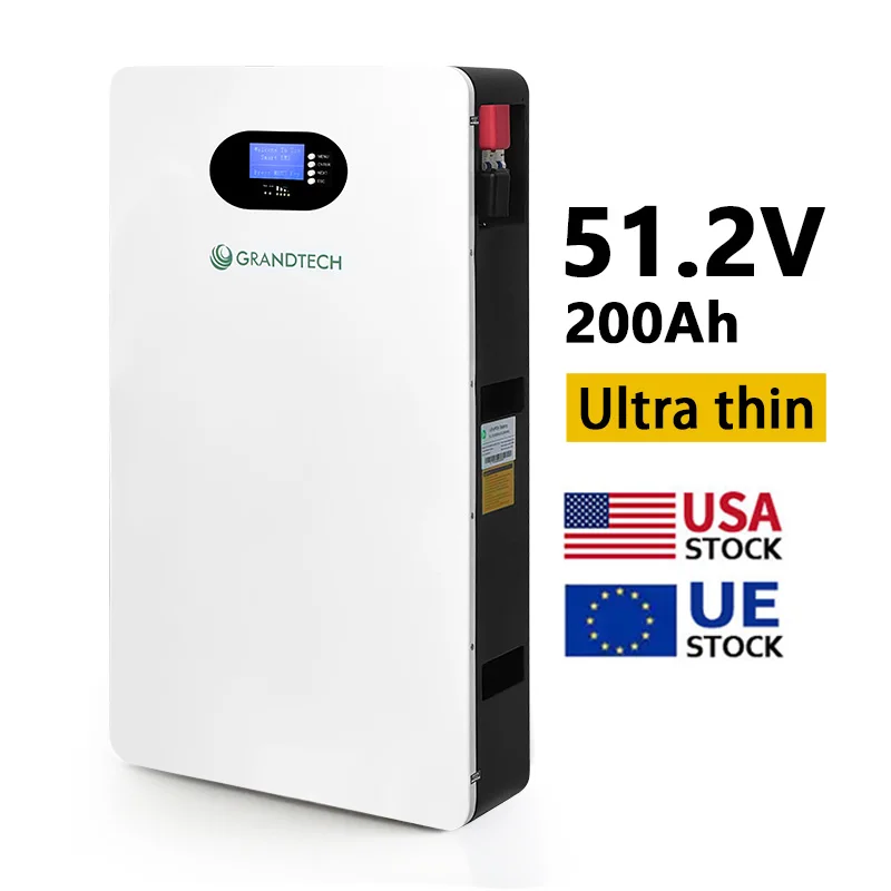 EU/US-Lagerbestand 48 V 51,2 V 100 Ah 200 Ah Lithium-Batterie BMS 5 kWh 10 kWh 15 kWh Rack Solares Heimspeichersystem LiFePO4-Batterie