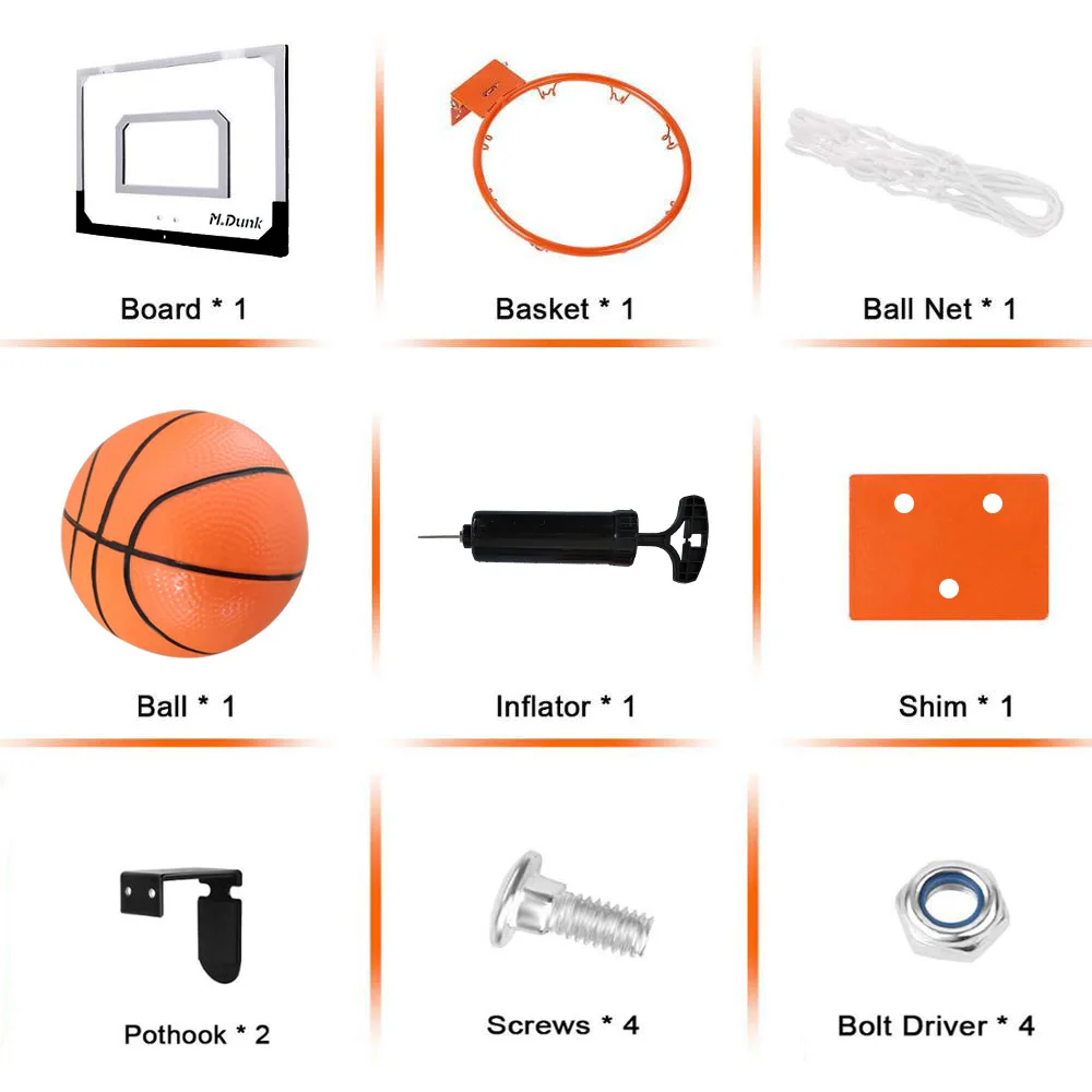 Small Over the Door Mini Basketball Hoop for Bedroom Office