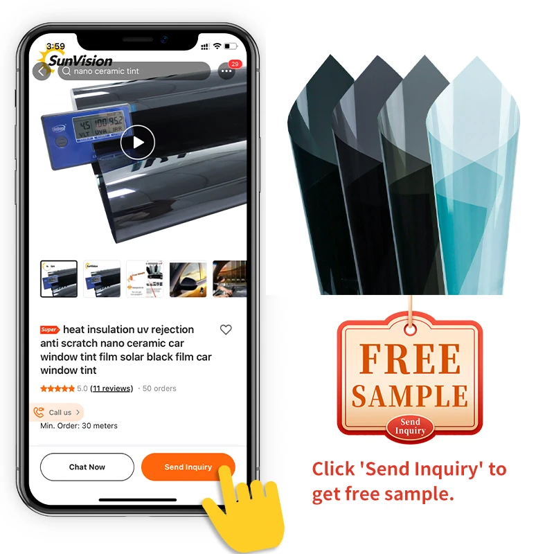 Rollos Polarizado Para Carro Solar Control Sun protection Glass Window Film 2ply Insulfilm Car Film Window Tint