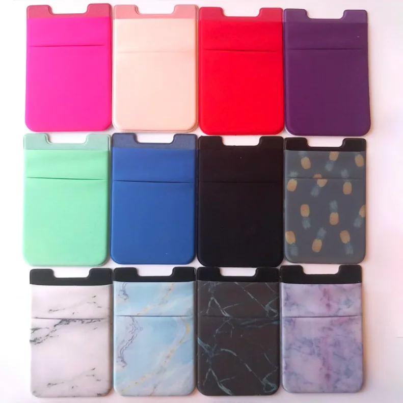 Portafoglio Adesivo Per Smartphone Universale - Custodia Slim Per Carte, Stick-on In Silicone - Foto 8