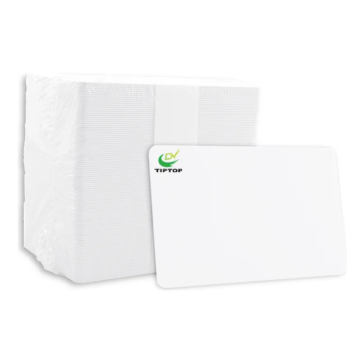 Tiptop, низкая цена, струйная печать, пустые белые ПВХ идентификационные карты для визитных карточек и членских карт