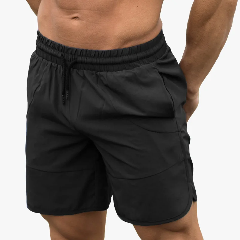 Hot Summer Muscle Training Running Shorts Solid Printing  Workout Gym Shorts Men with Pocket867_voghion.com
