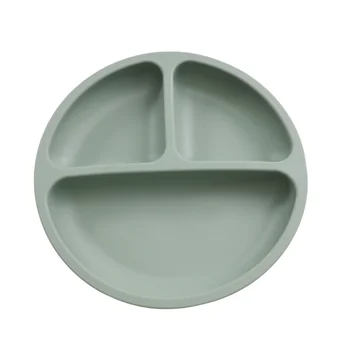 Customized Stocked Suction Multiple-use Baby Plate Stylish And Unique Silicone Leaf Plates