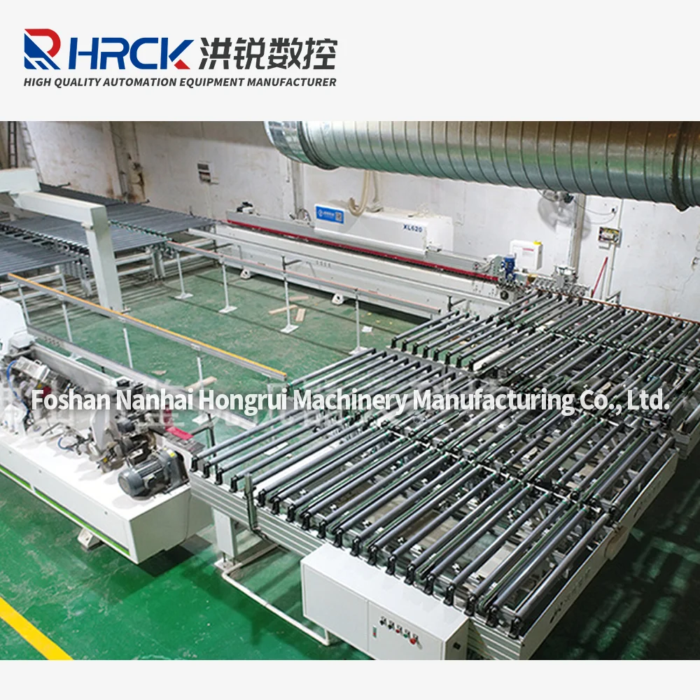 Double row straight roller table of Hongrui stable conveying edge banding machine