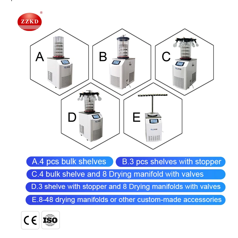 Laboratory Vacuum Benchtop Lyophilizer Factory Price