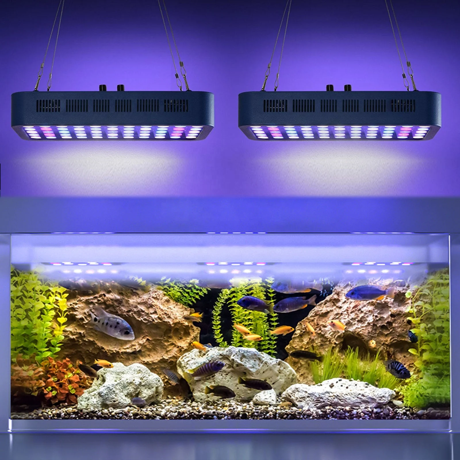 Liweida 165W Full Spectrum LED Aquarium Light - Dimmable Coral