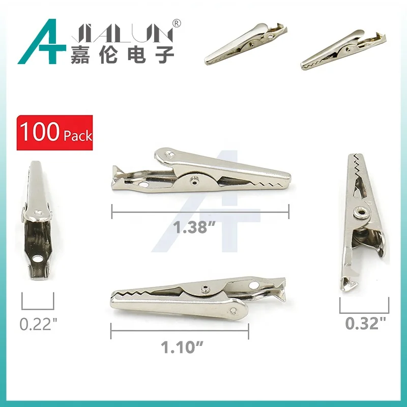 JIALUN пластиковый маленький зажим типа крокодил для тестовых проводов соединительные провода