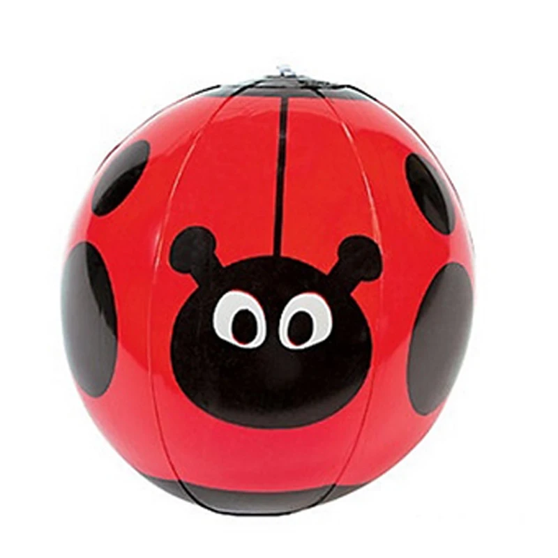 Promotional Customized Inflatable Ladybug Beach Ball Plastic Animal Design Beach Ball