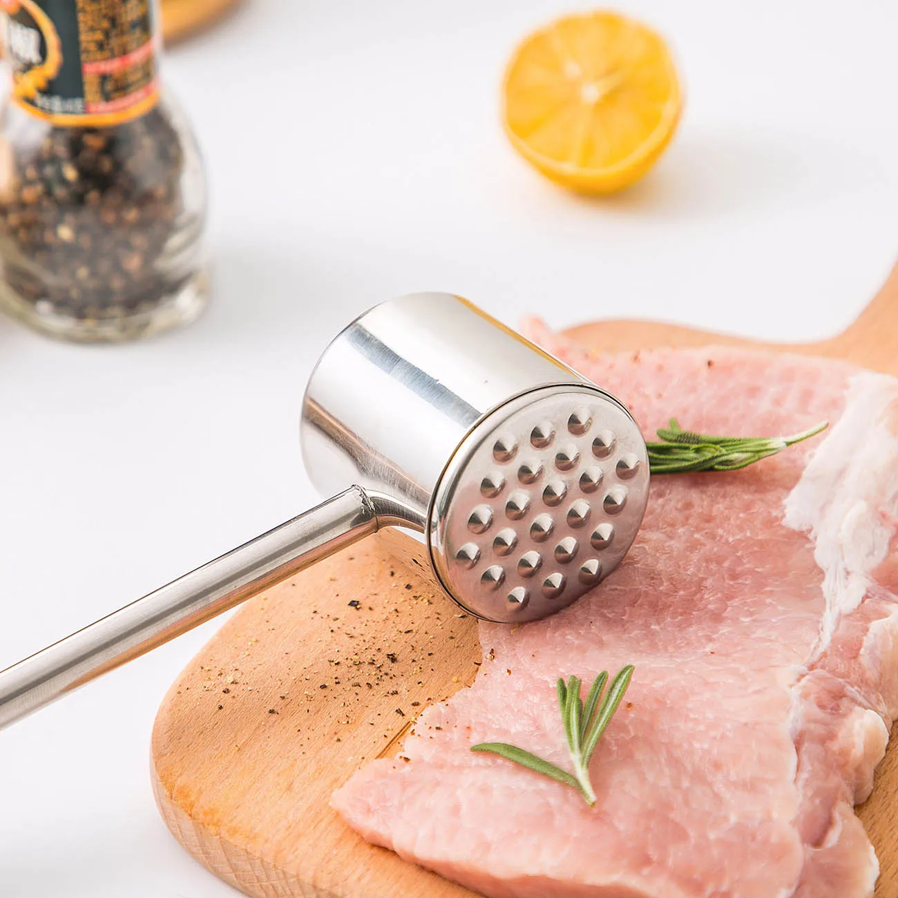 Meat Tenderizer Stainless Steel SOING Meat Tenderizer 304 Stainless ...