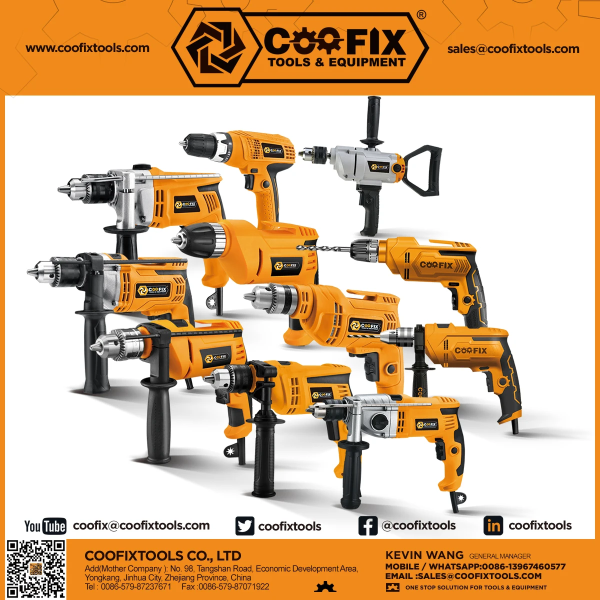 COOFIX Electrician Toolbox Auto Repair Tool Power Tool Combo Kit Cordless Drill Battery Drill