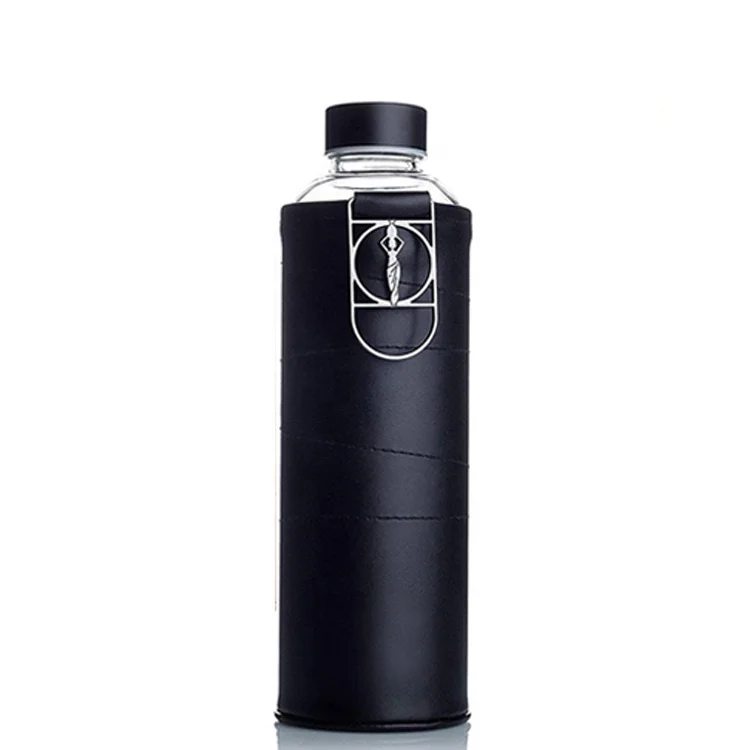 Buy Wholesale China 550ml Slim Shape Silicone Sleeve Borosilicate Glass  Sports Water Bottle With Bamboo Lid & Glass Sports Water Bottle at USD 2.5