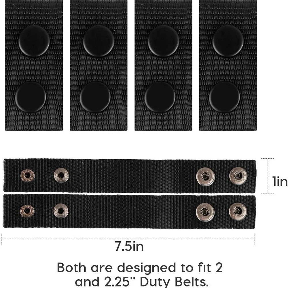 Comfortable Duty Belt Keeper with Double Snaps for Outdoor Sports Fixing Wide Security Tactical Belt