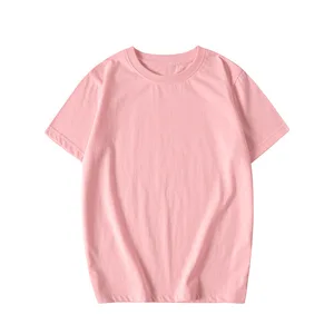 High Quality Custom Round Neck Kids T Shirt for Children 100% Cotton Blank Plain T-Shirts