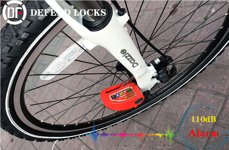 DF Alarm Disc Brake Lock Motorcycle Alarm Bike Anti Theft Lock Security Bicycle Disc Lock Alarm