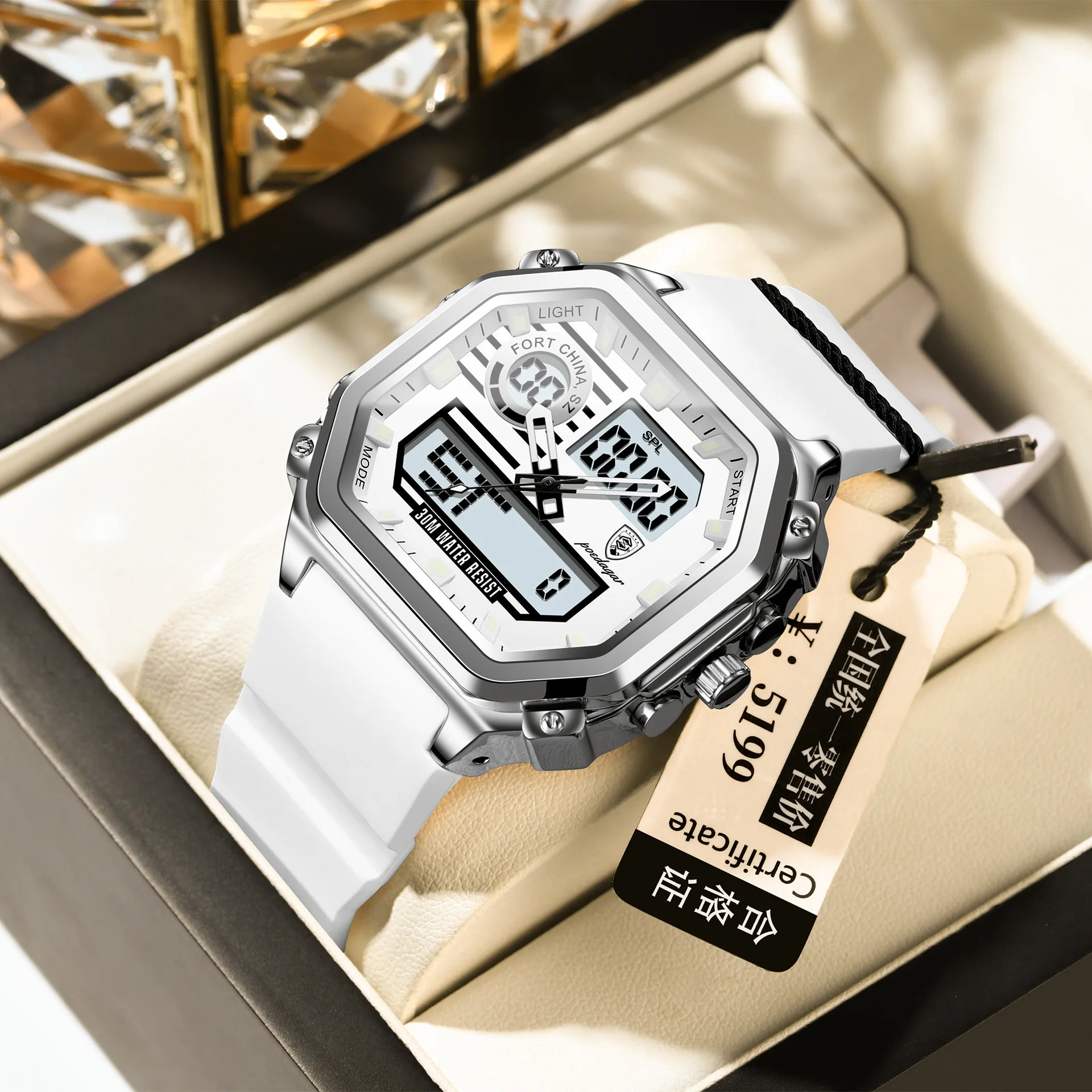 POEDAGAR 993 New  Multi Functional Sports Waterproof Watches Dual Display LED Night Ligh aperçu 13