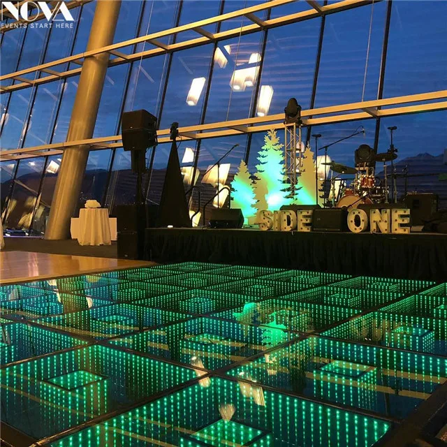 Светодиодный бесконечный зеркальный танцпол dj RGB/Светодиодная панель с 3d-эффектом для шоу