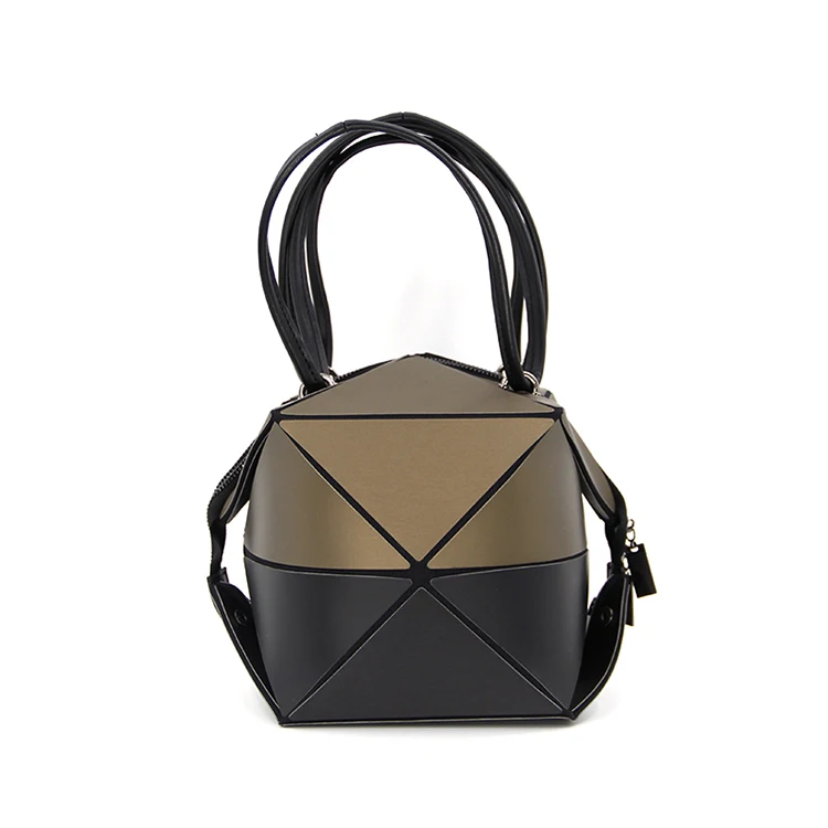 silver geometric figure bolsa