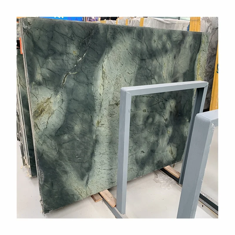 다크 타일 아이스 슬래브 드림 식탁, 그린 대리석