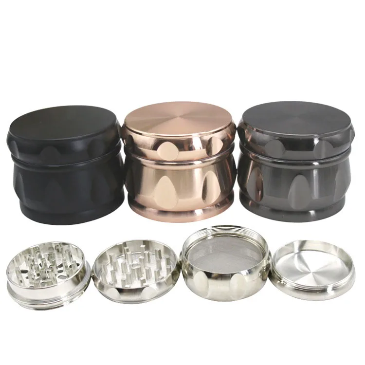 4-Layer Metal Zinc Alloy Tobacco Herb Spice Grinder Smoke Crusher Hand Muller 