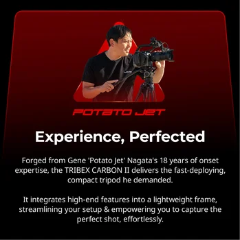 Smallrig 5755 Professional Carbon Fiber Tripod Kit with Potato Jet TRIBEX Design 6000 Load Capacity Portable for Digital Camera detail image