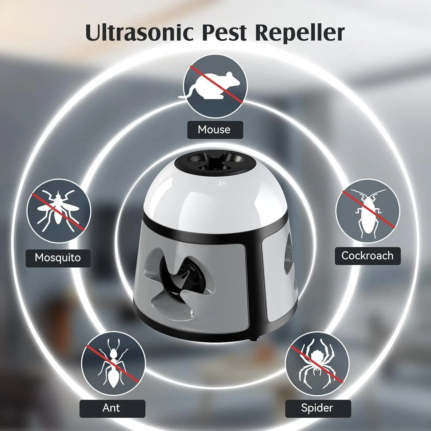 Saijzek 600sqm Rodent Repellent Indoor Ultrasonic Mice Repellent Plug-in Squirrel Repellent Mouse Deterrent Rat Control details