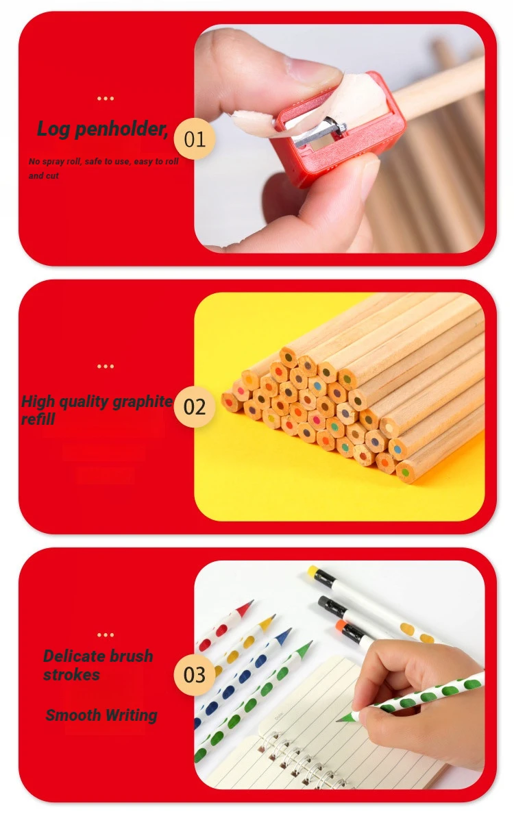 Promotion business office gift custom logo printed custom hb pencils with eraser green pencils pencil pink