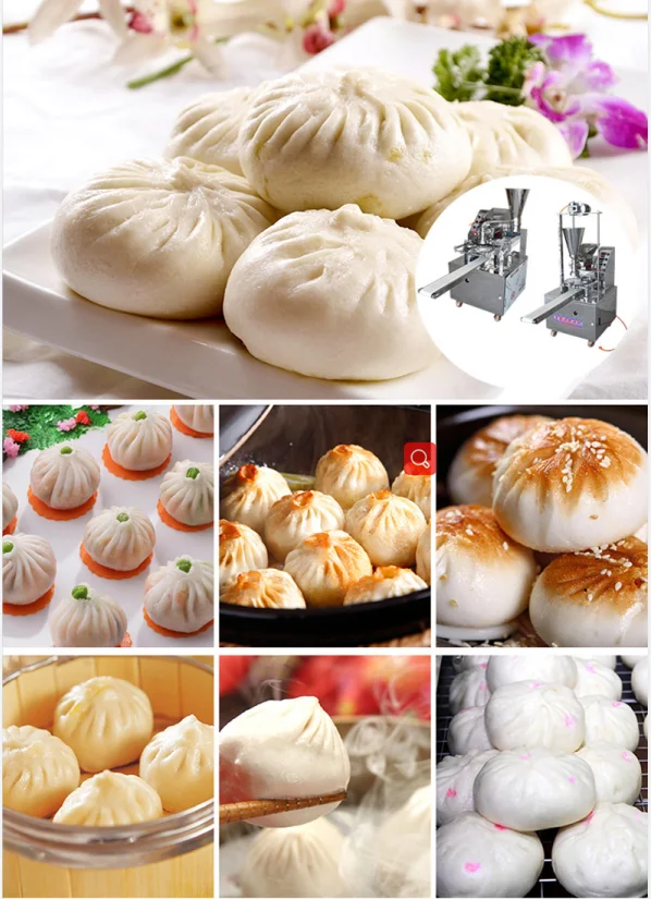 Automatic fill small chinese pork baozi steamed stuffed bun fold form nepali nepal momo making machine price part dumpling maker