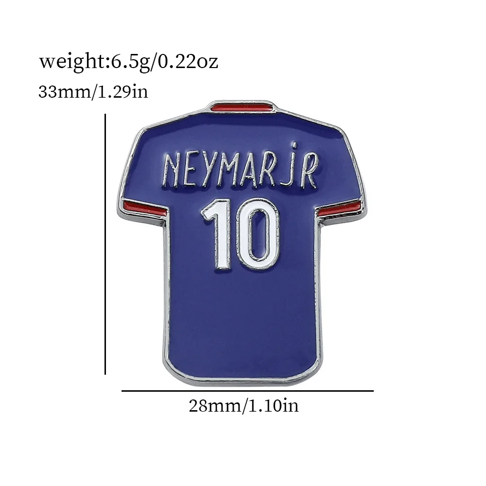 Engraved Gold-Plated Metal Lapel Pin Badge for Messi Jersey OEM