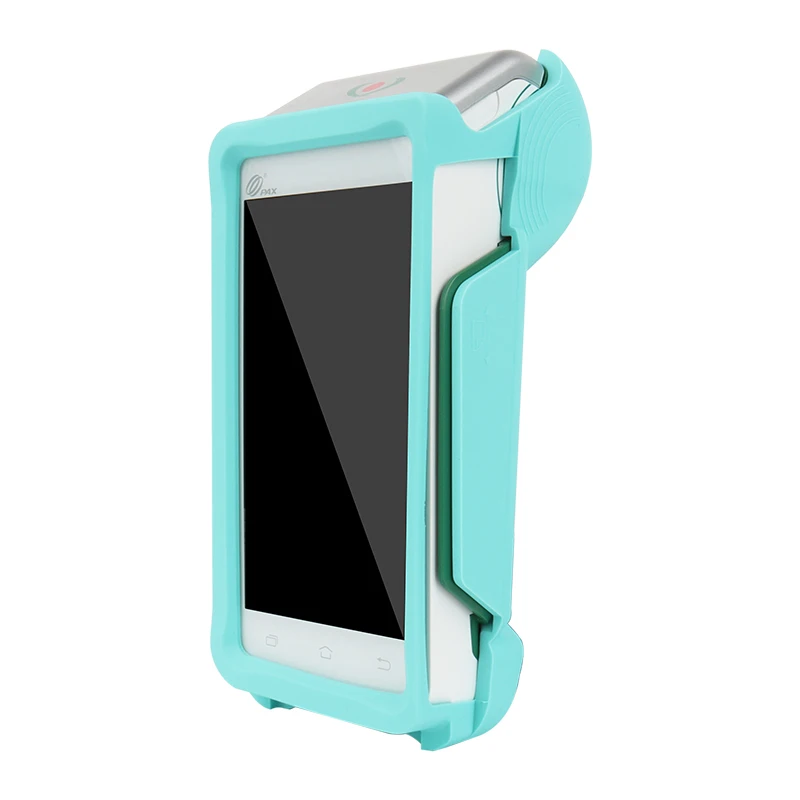 Color Green A910 Production customized for POS terminal with fingerprint Non-slip anti-drop dustproof silicone protective cover