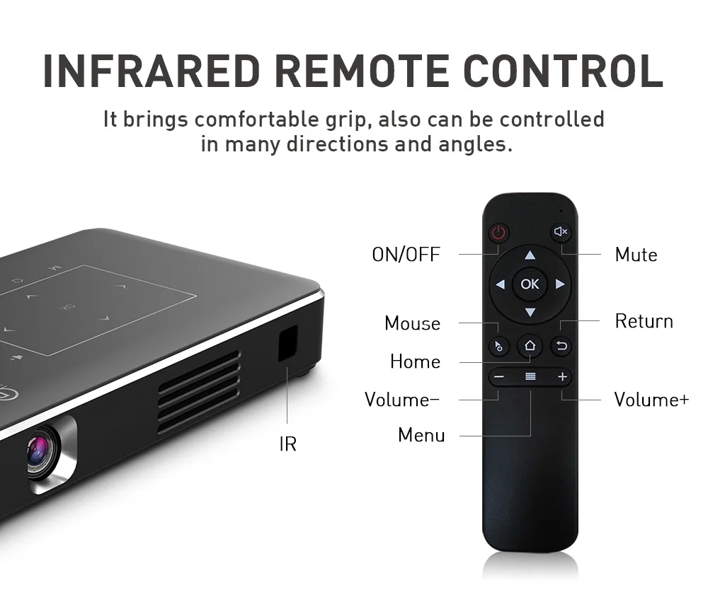 P10-II 2G 16G 4K 3D 1080P DLP Мини проектор 150 люмен FHD android 9 портативный