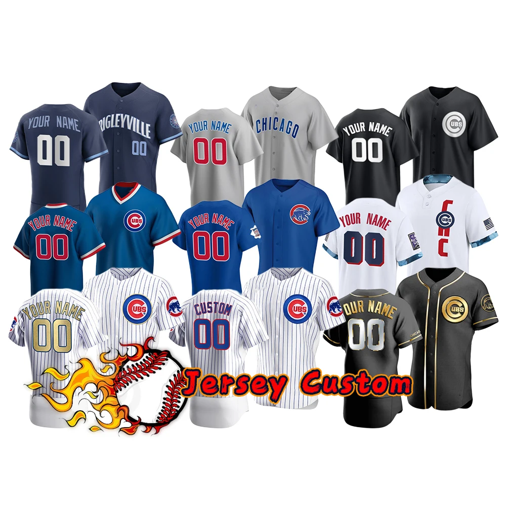 Wholesale 2022 Men's Chicago 00 Custom 44 Anthony Rizzo 23 Ryne Sandberg 14  Ernie Banks Stitched S-5xl Baseball Jersey From m.