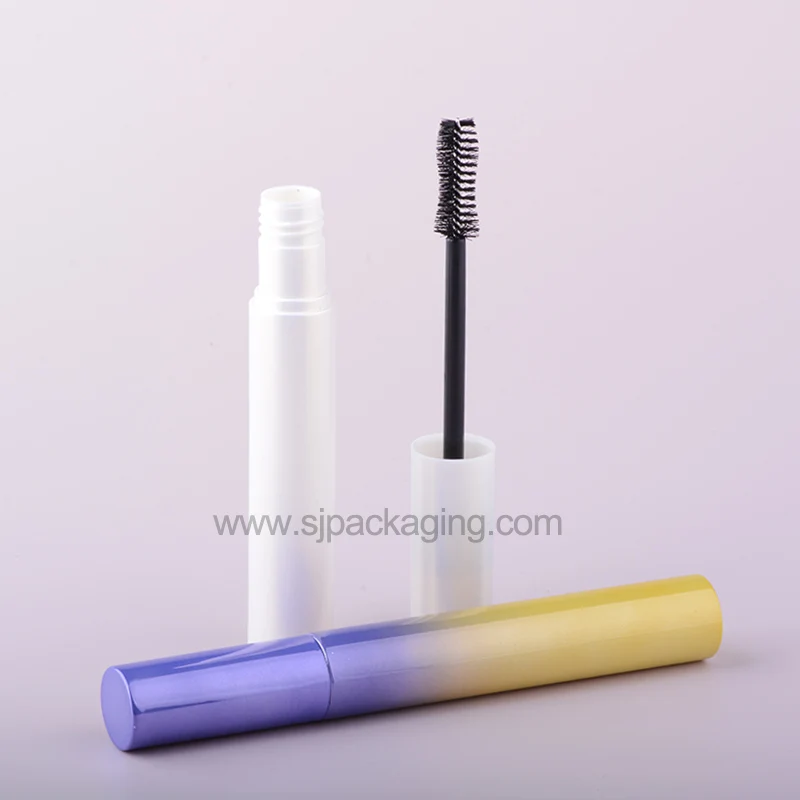 Cylindrical Shape Empty Plastic Eyelash Glue Mascara Plastic Tube With Brush