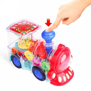 ITTL High Quality Kids Electric Universal Gear Train Electric Train Toy With Sound and Light