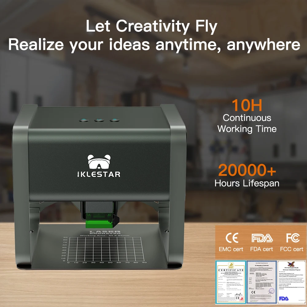 5500mWレーザー彫刻機 Mini Laser Engraver CNC アプリ制御付き