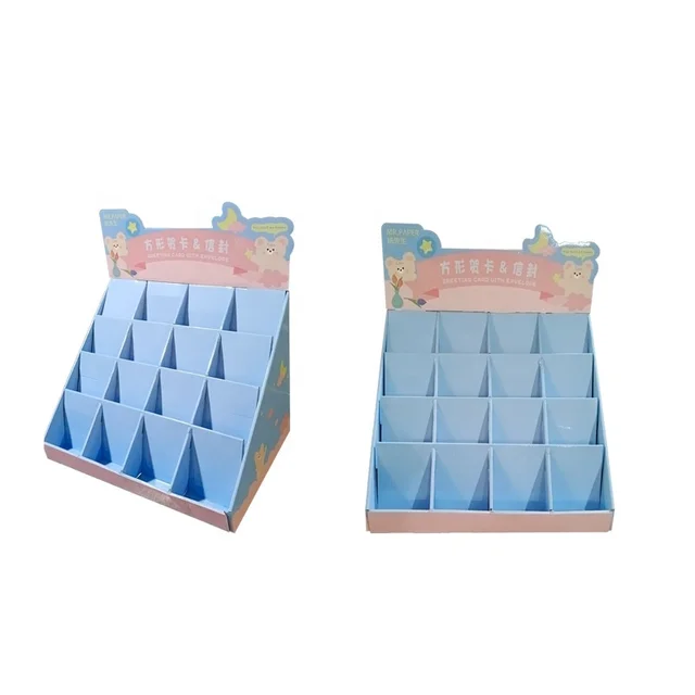Small Counter Table Top Display Stand Advertising Pop Cardboard Unit Box Carton Use for Photo Frame Embossing & Matt Lamination