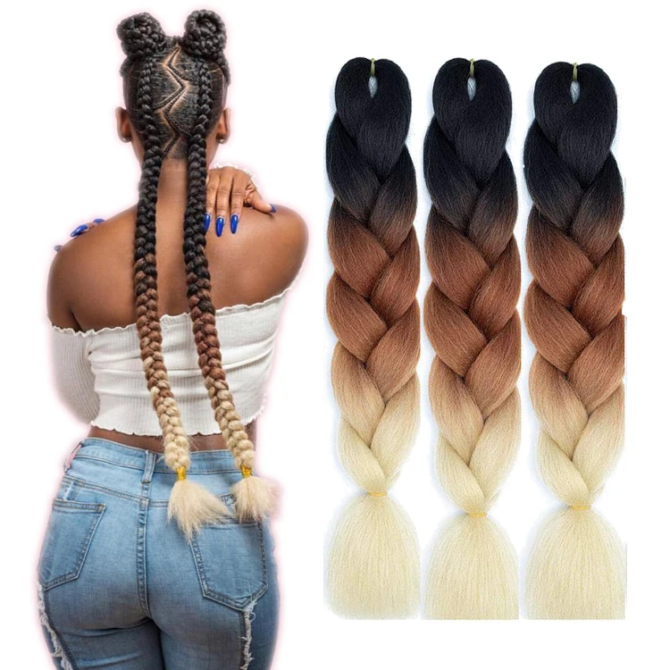 Wholesale Affordable Synthetic Hair jumbo braid ponytail 