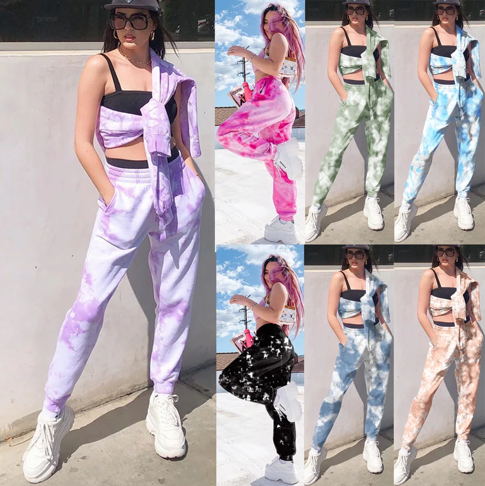 Women Trousers,Tie Dye Pants 