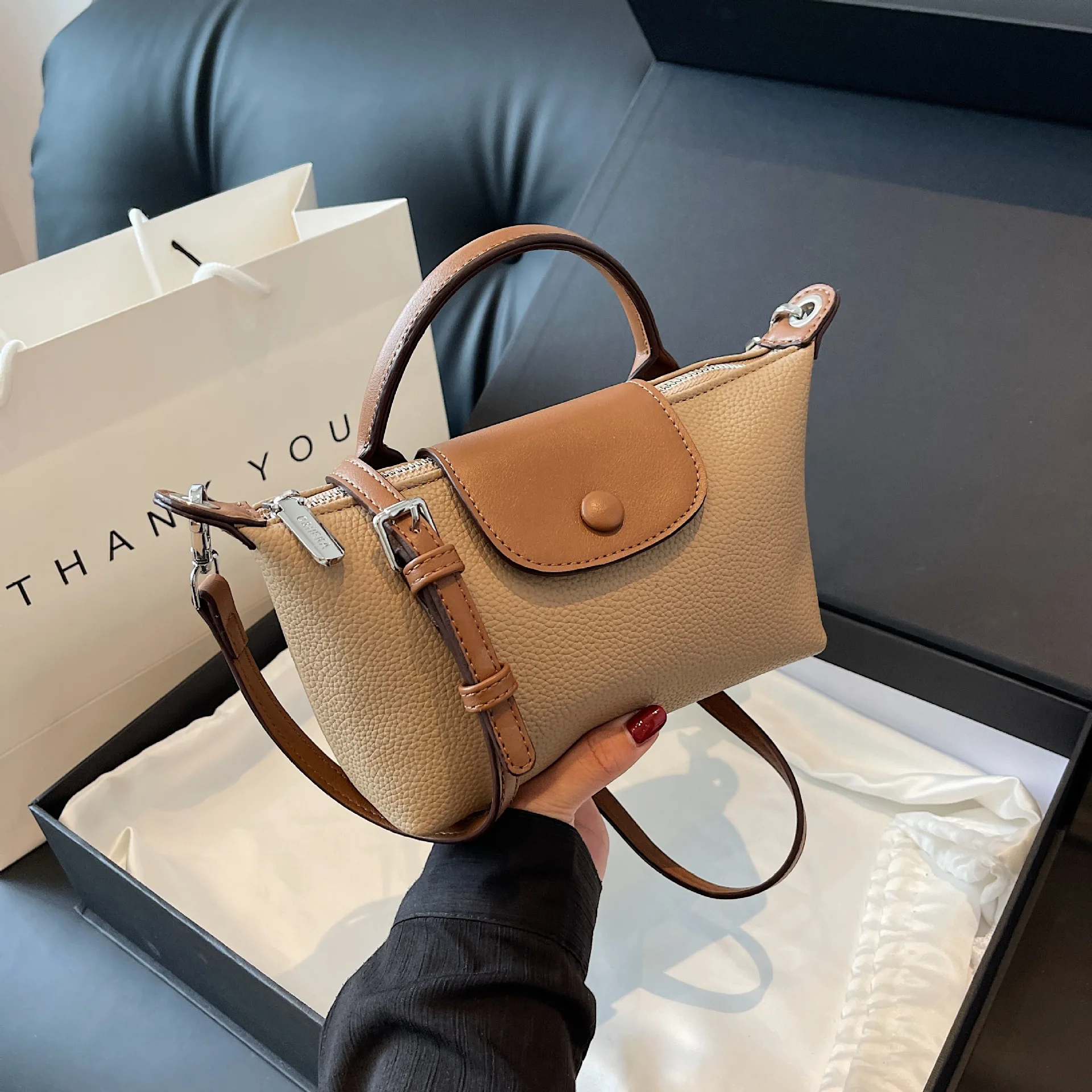 Newly Arrived Designer Short Handle Bag Waterproof Nylon Dumpling Bag Commuter Crossbody Bag for Women