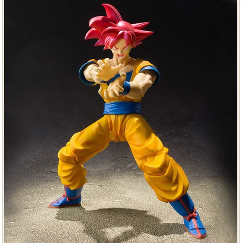 SHF 6 Inches PVC DBZ Super Saiyan God Super Saiyan ROSE pink Black Red Hair Zamasu Son Goku DBZ Action Figure
